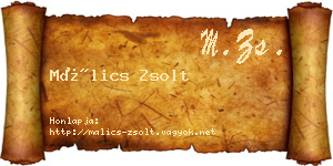 Málics Zsolt névjegykártya